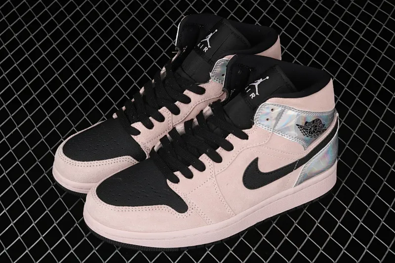 All categories Air Jordan Jordan series basketball shoes Air Jordan 1 Mid G version pure original Air Jordan 1 Mid GS AJ1 Joe 1 laser powder China basketball shoes BQ6472-602